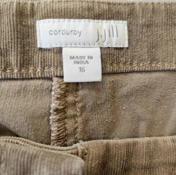 J. Jill Corduroy Pants Women's Size 16 Tan Straight High Rise Stretch Soft Comfy - Picture 5 of 10